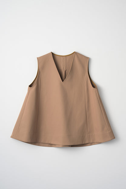 Frame layeard vest(Camel)