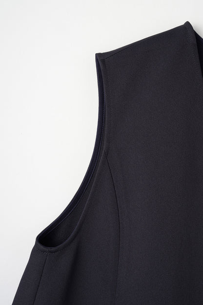 Frame layeard vest(Navy)