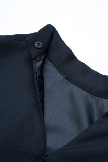 3pattern ribbon dress(Navy)