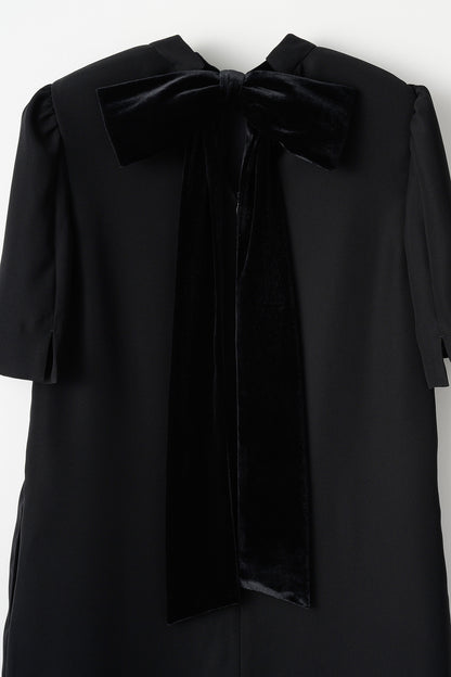 3pattern ribbon dress(Black)