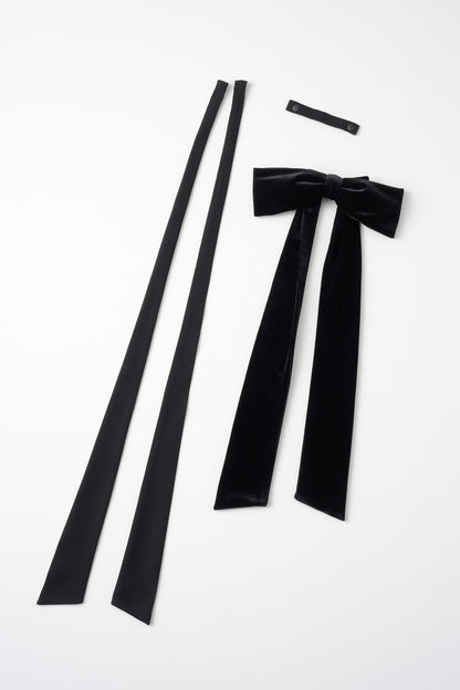 3pattern ribbon dress(Black)