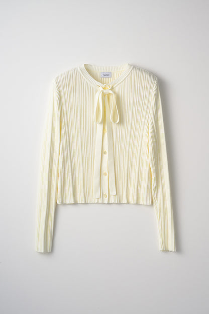 Bowtie rib ensemble knit(Ivory)