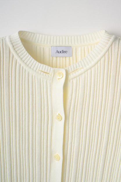 Bowtie rib ensemble knit(Ivory)