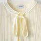 Bowtie rib ensemble knit(Ivory)