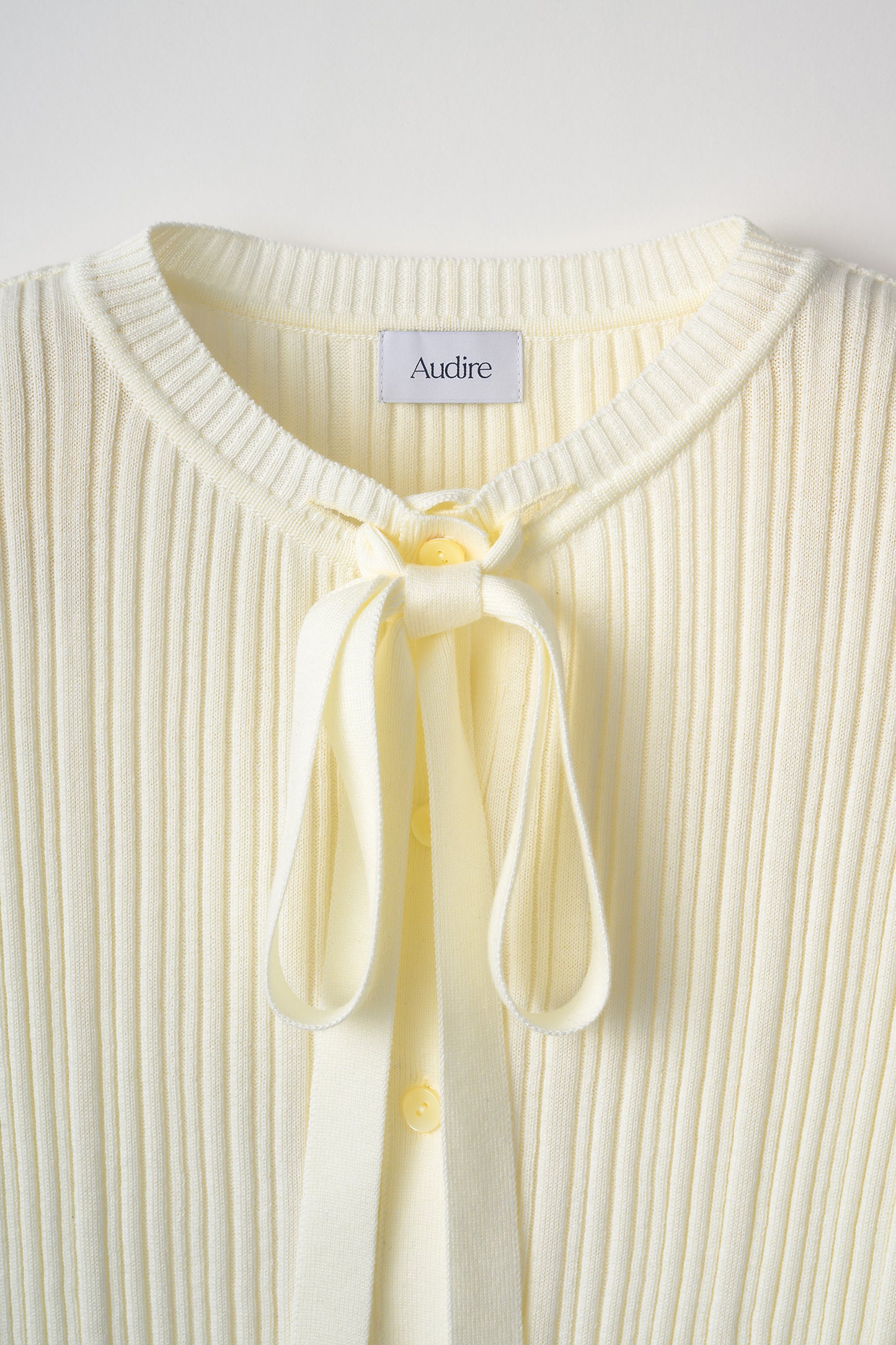 Bowtie rib ensemble knit(Ivory)