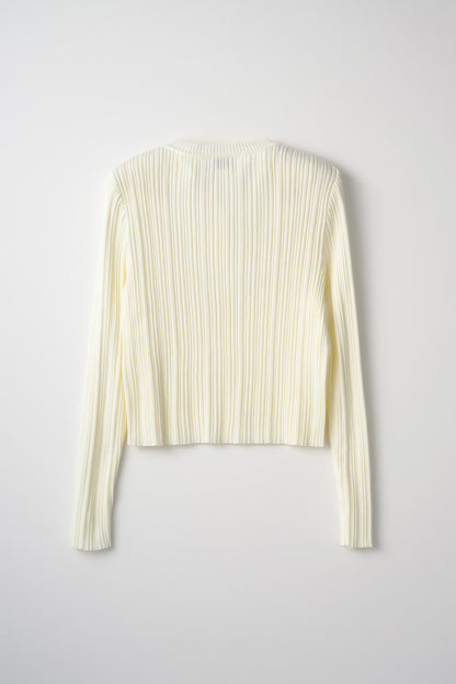 Bowtie rib ensemble knit(Ivory)