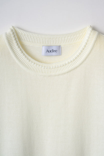 Bowtie rib ensemble knit(Ivory)