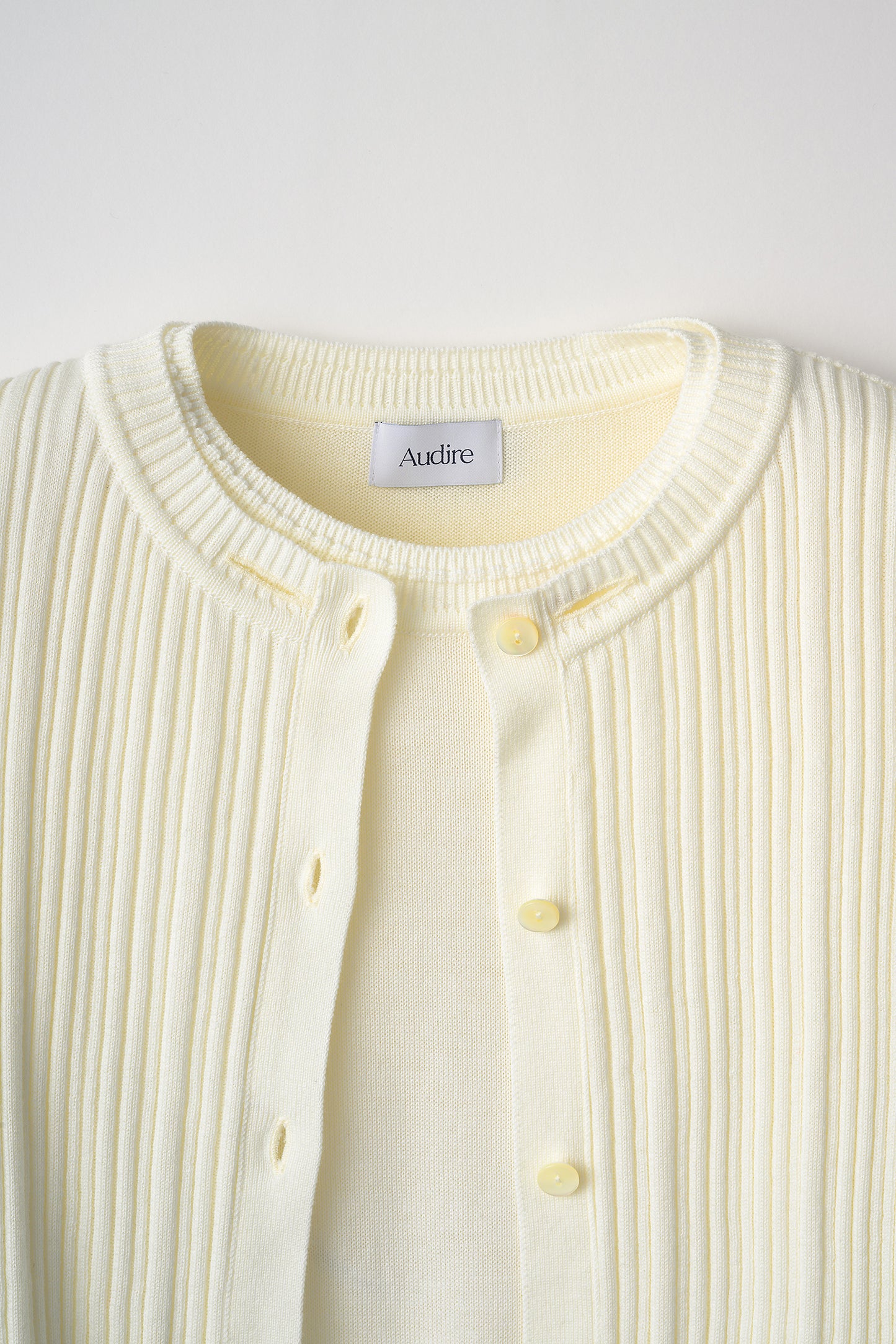 Bowtie rib ensemble knit(Ivory)