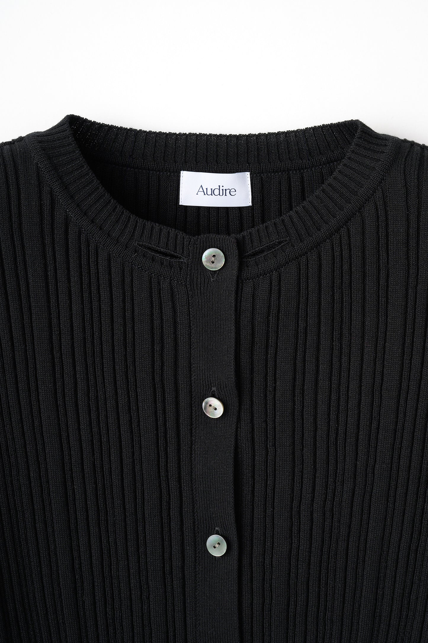 Bowtie rib ensemble knit(Black)