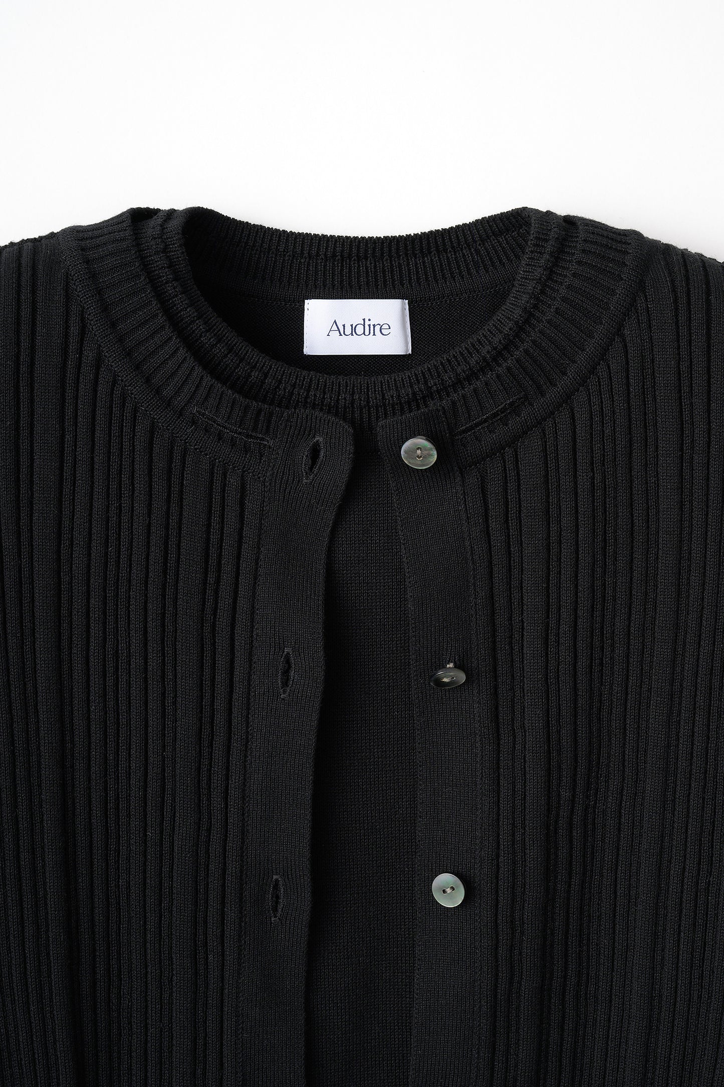 Bowtie rib ensemble knit(Black)