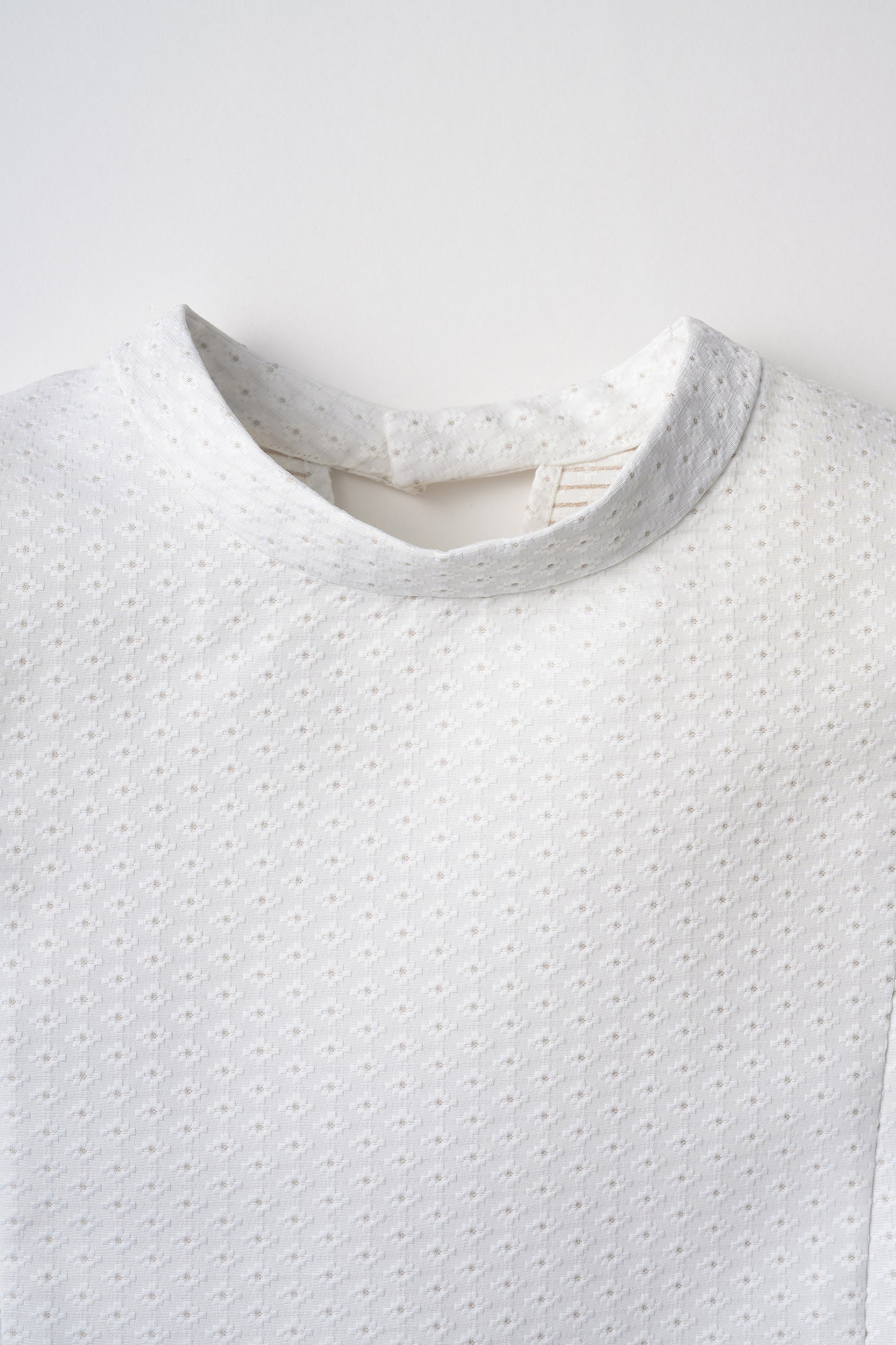 Blooming jacquard tops(White dot)