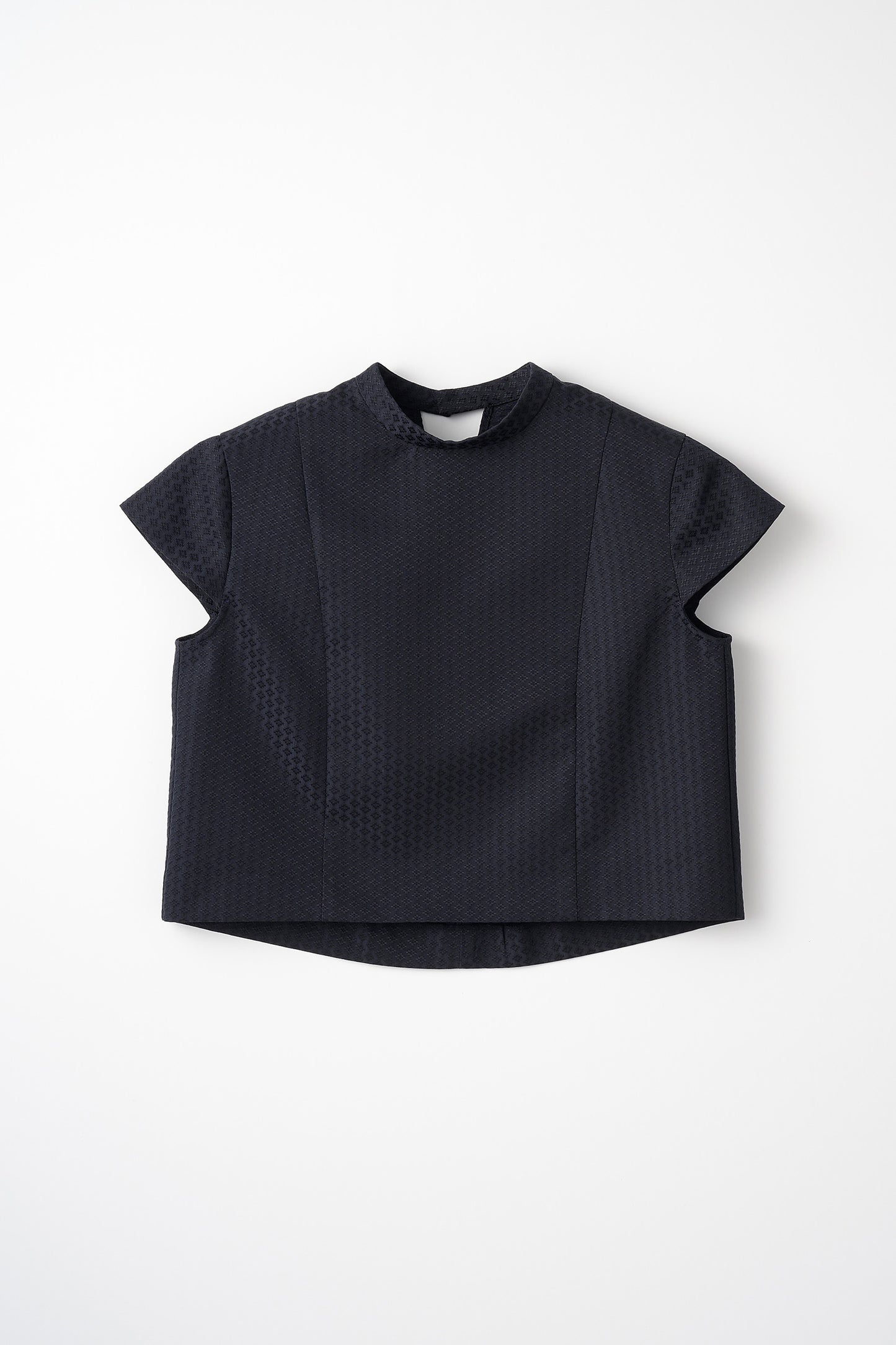 Blooming jacquard tops(Navy)