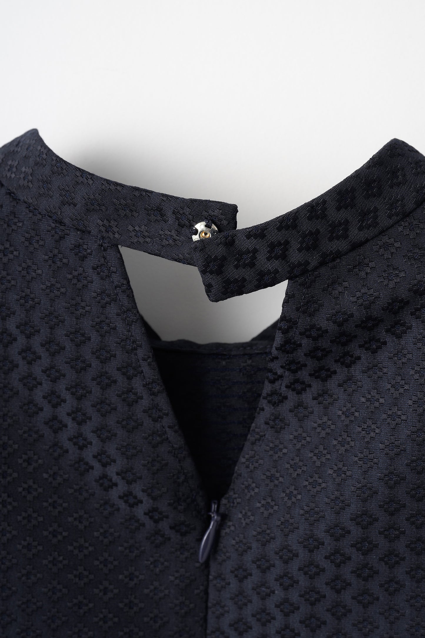 Blooming jacquard tops(Navy)