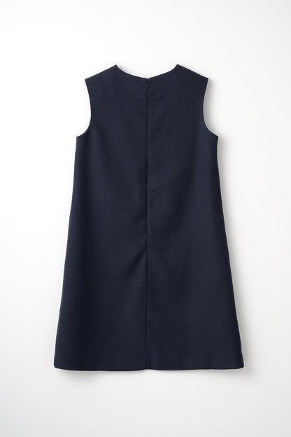 London tweed dress(Navy)