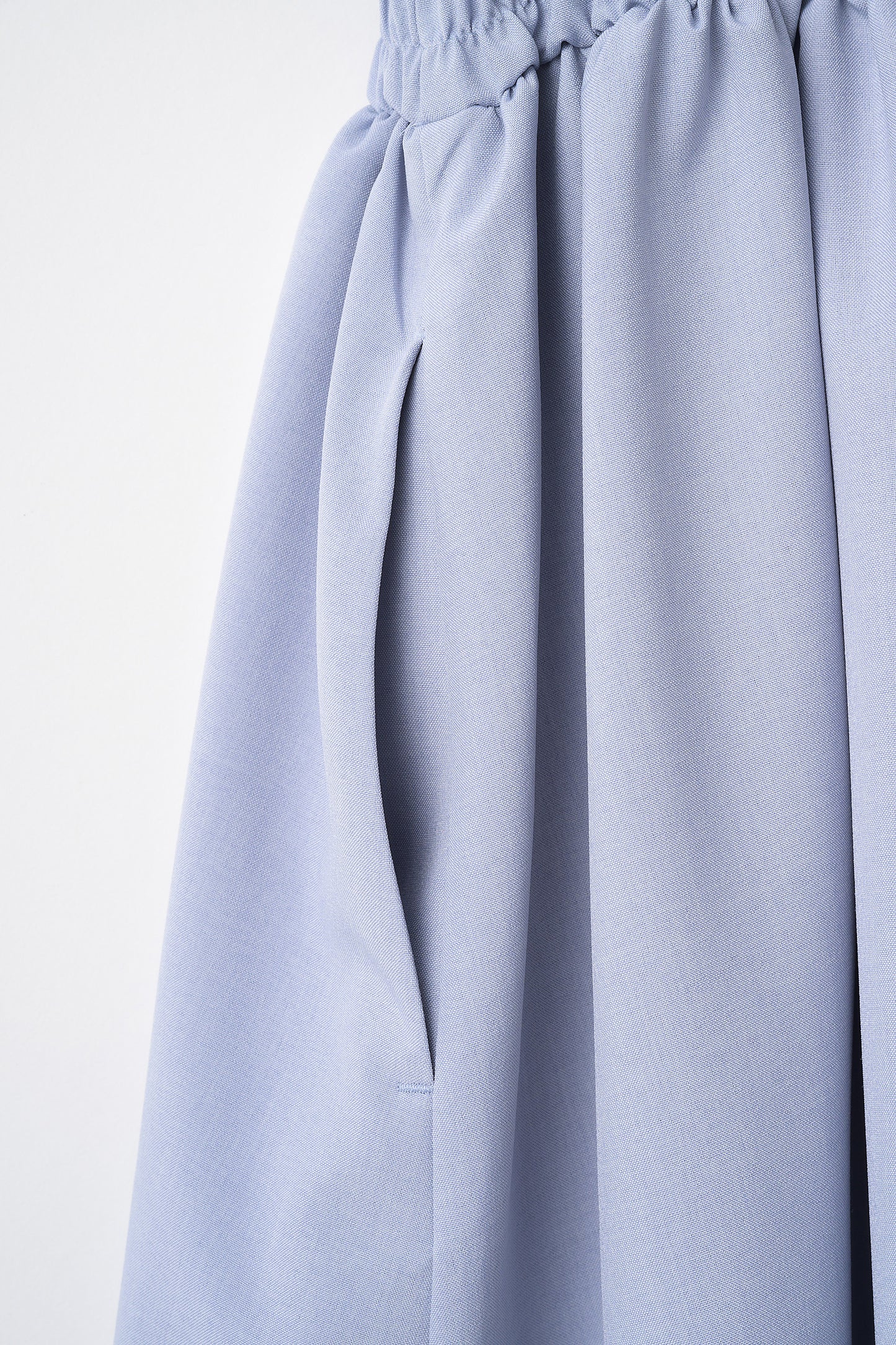 Shirring shirt dress(Blue gray)