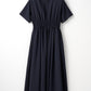 Shirring shirt dress(Navy)