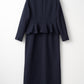 Cheer up peplum dress (Navy)