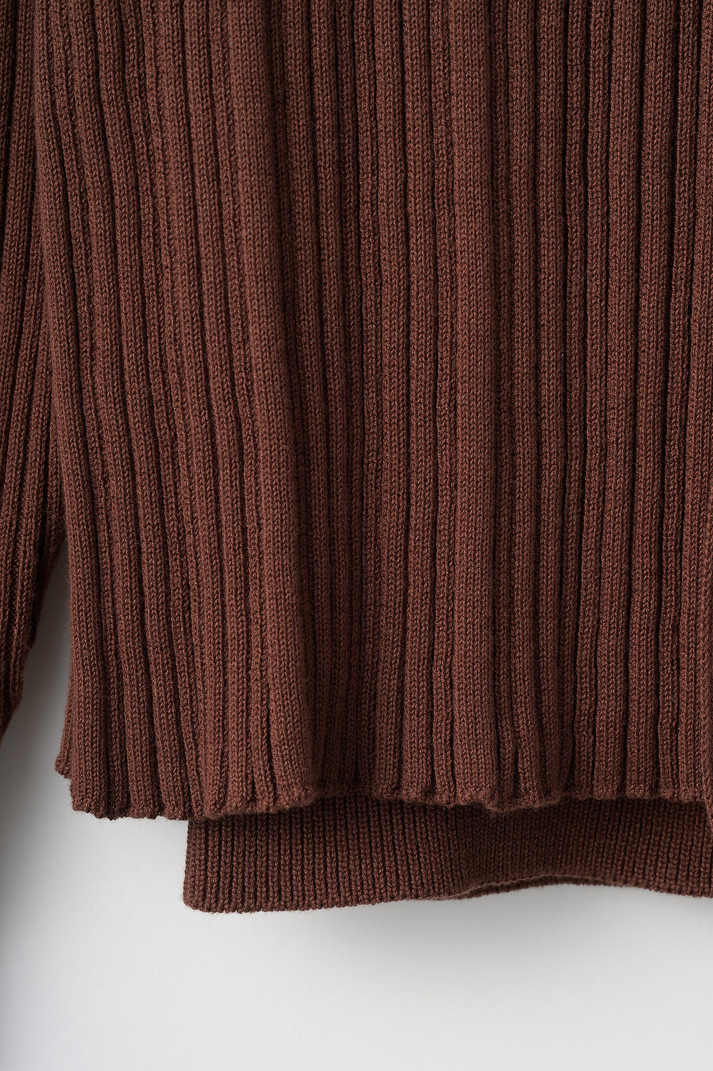 Bowtie rib ensemble knit(Chocolate)