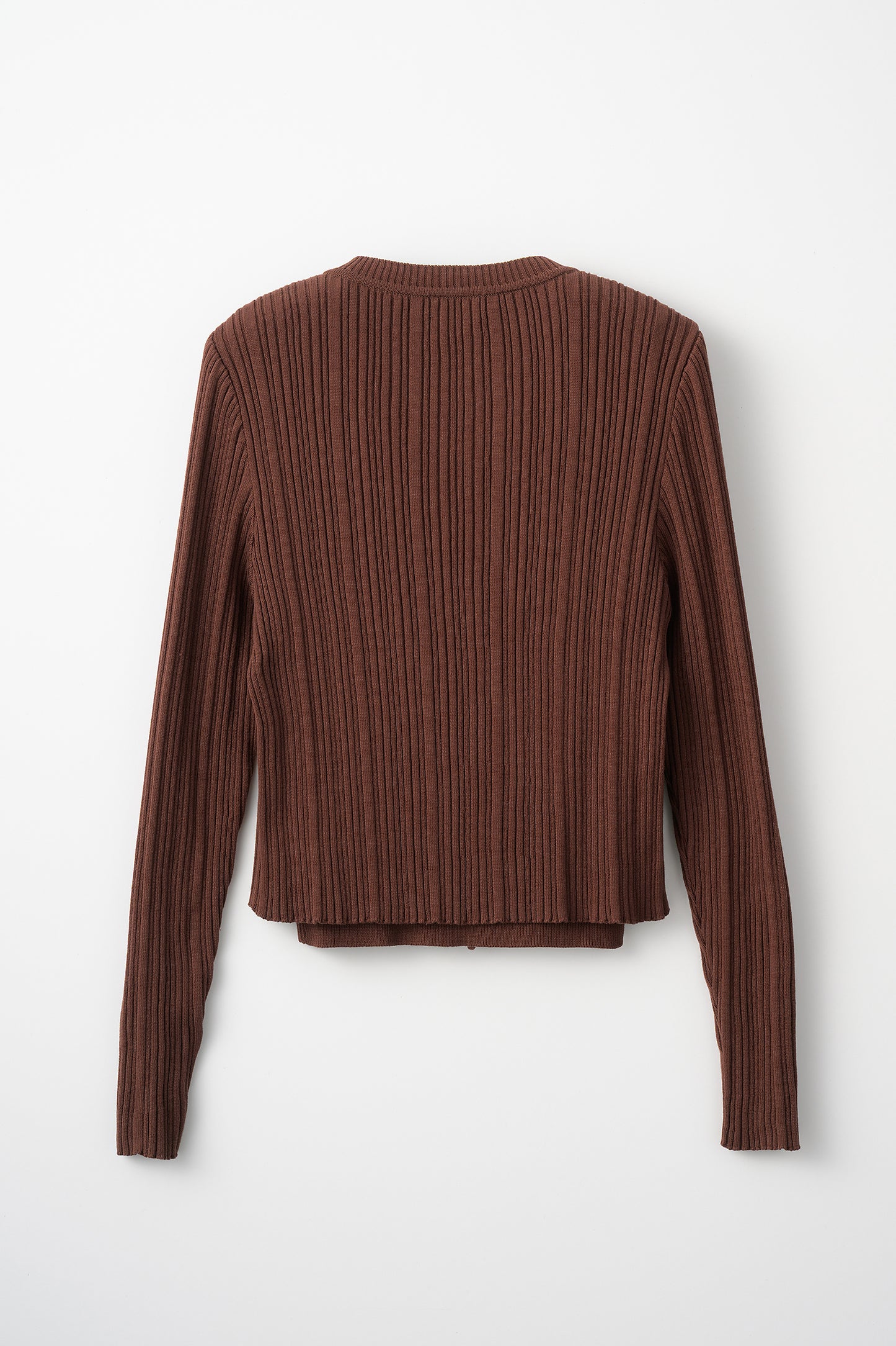 Bowtie rib ensemble knit(Chocolate)