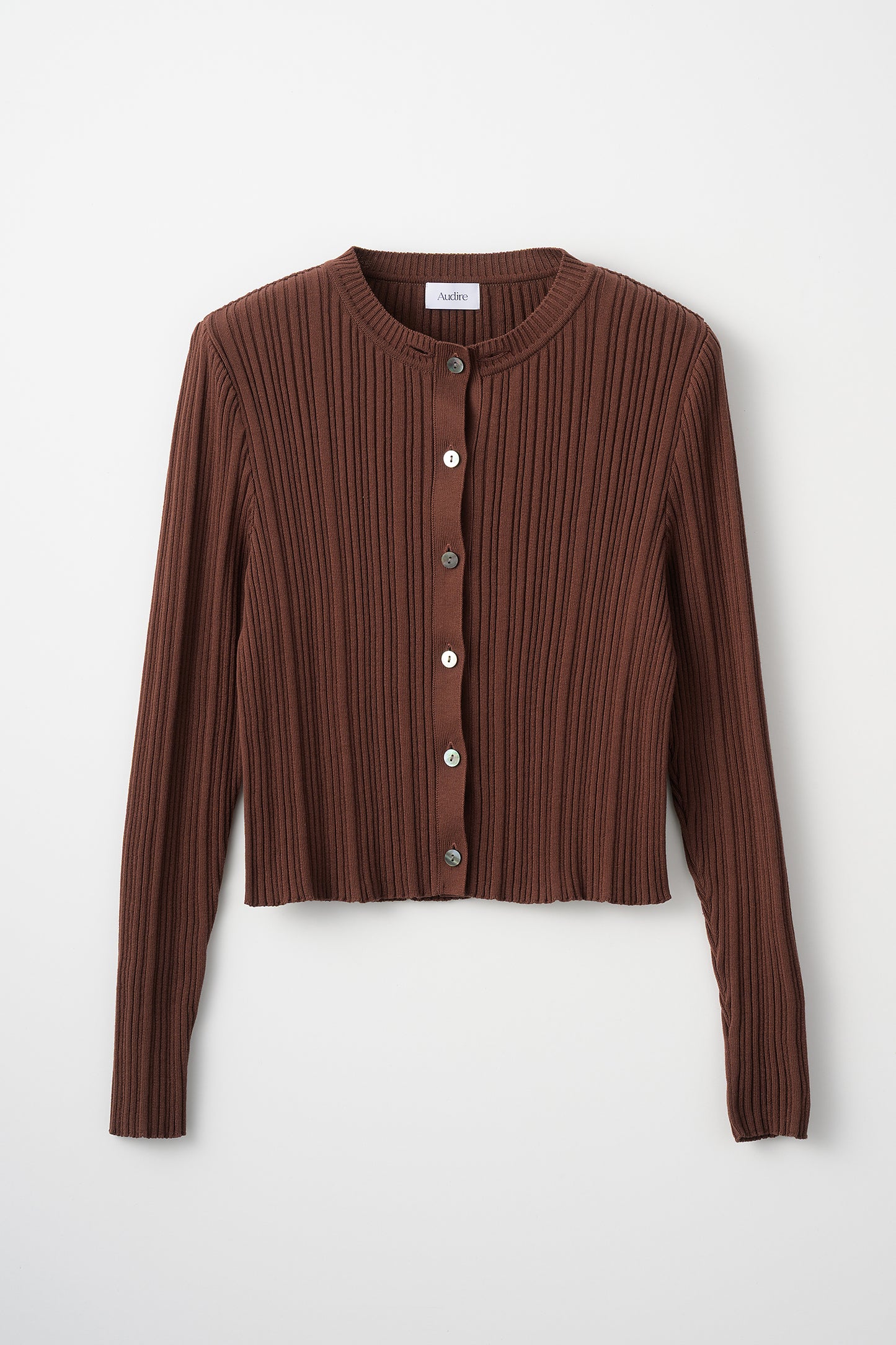 Bowtie rib ensemble knit(Chocolate)