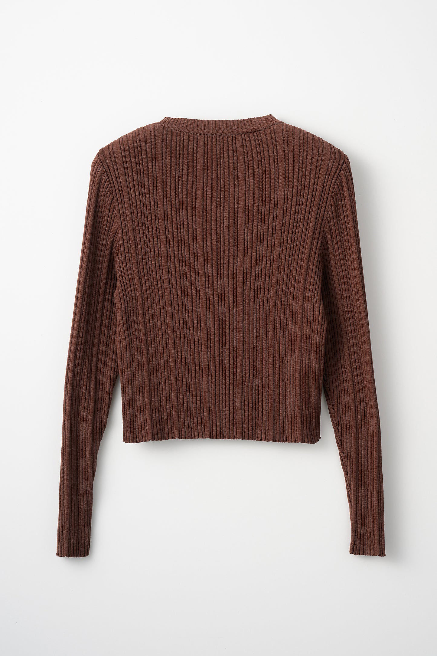 Bowtie rib ensemble knit(Chocolate)