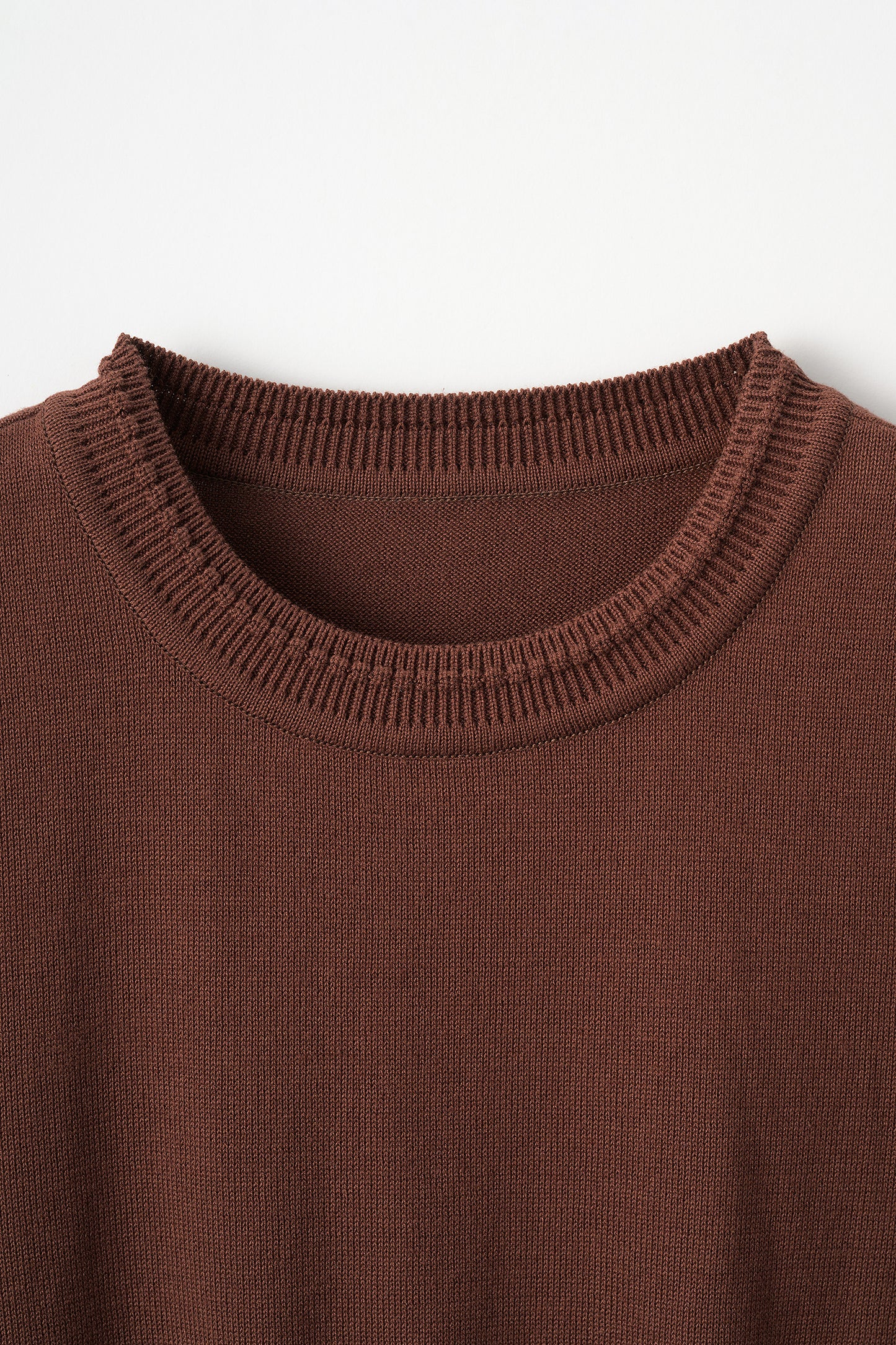 Bowtie rib ensemble knit(Chocolate)