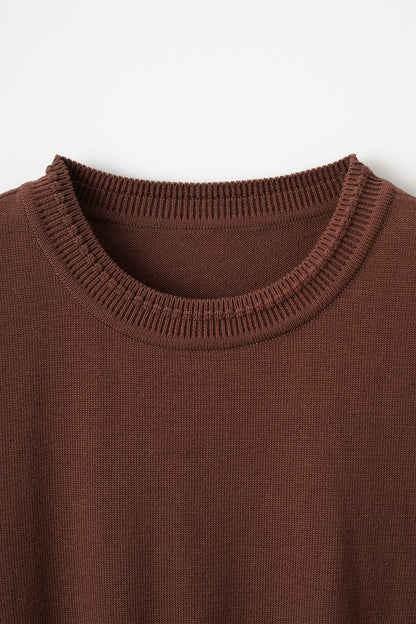 Bowtie rib ensemble knit(Chocolate)