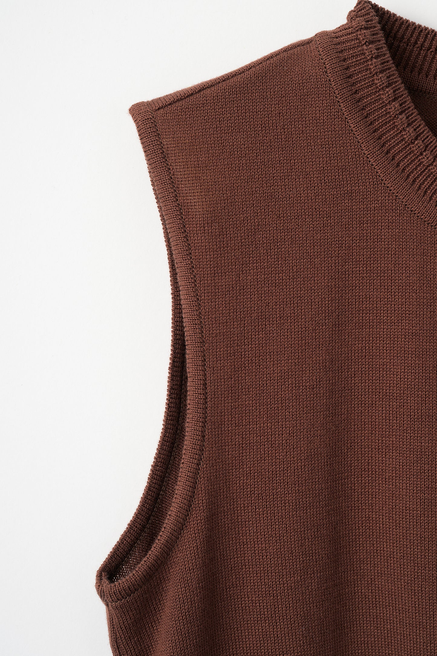 Bowtie rib ensemble knit(Chocolate)