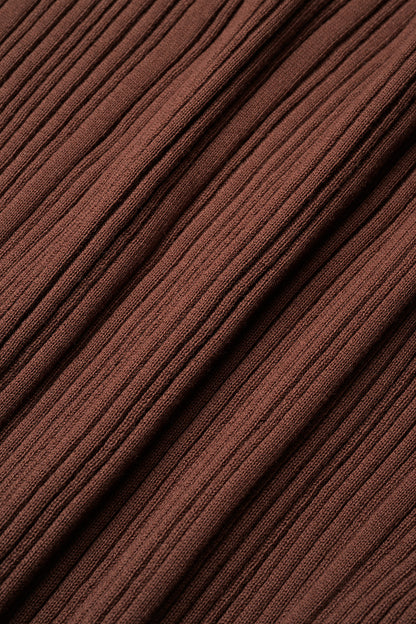 Bowtie rib ensemble knit(Chocolate)