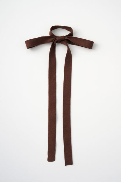 Bowtie rib ensemble knit(Chocolate)
