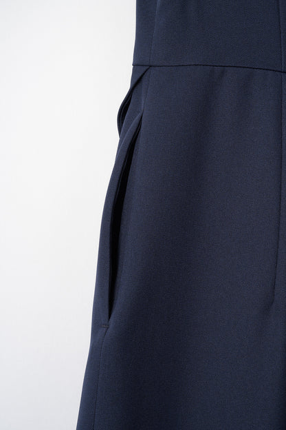 Tulip hem dress (Navy)