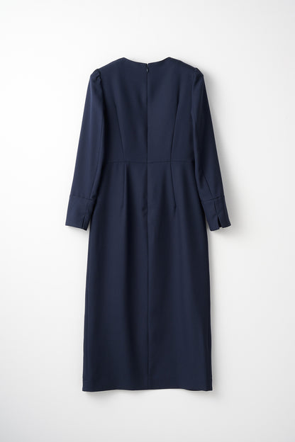 Tulip hem dress (Navy)