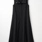 Stand neck flowing  dress(Charcoal Black)