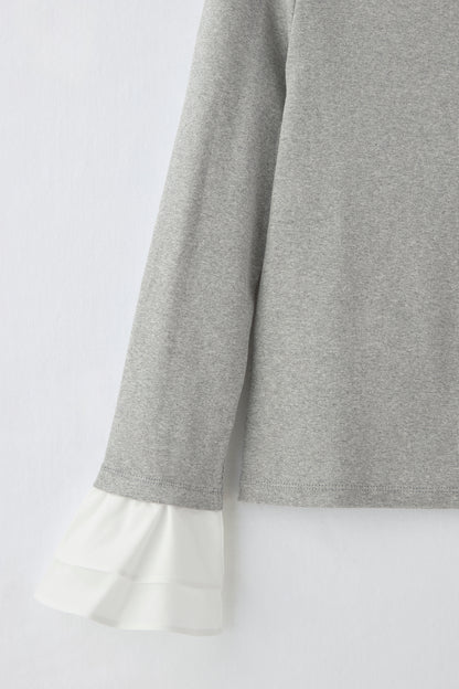 Cream frill tops（Gray）