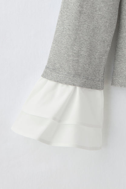 Cream frill tops（Gray）