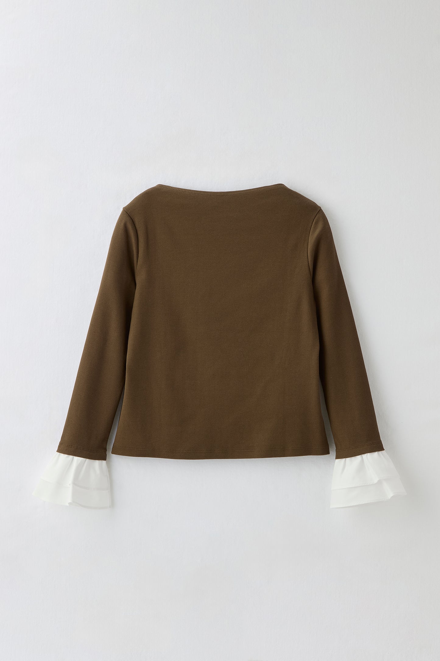 Cream frill tops（Khaki）