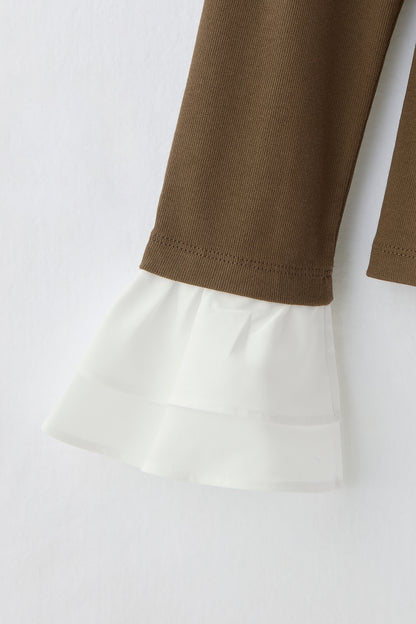 Cream frill tops（Khaki）