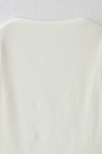 Cream frill tops（White）