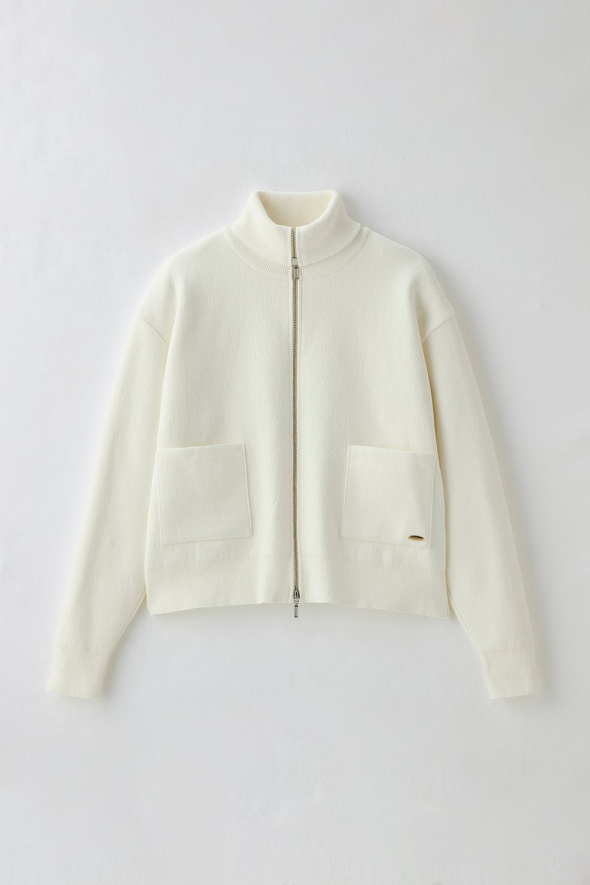 Soft touch zip up（White）