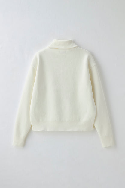 Soft touch zip up（White）