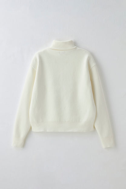 Soft touch zip up（White）