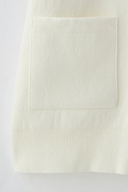 Soft touch zip up（White）