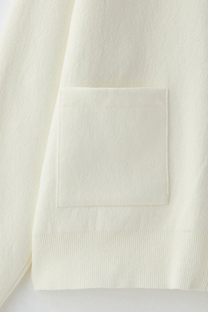 Soft touch zip up（White）