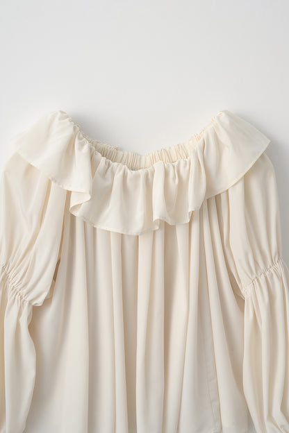 Cascade gather tops（Cream）