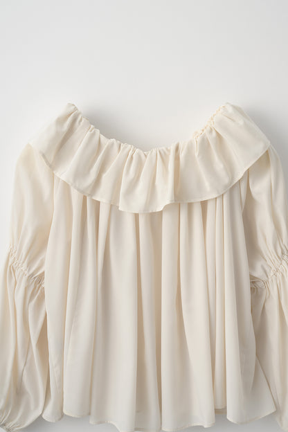 Cascade gather tops（Cream）