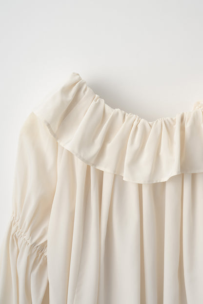 Cascade gather tops（Cream）