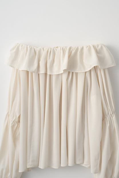 Cascade gather tops（Cream）