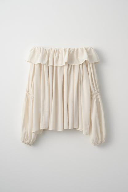 Cascade gather tops（Cream）