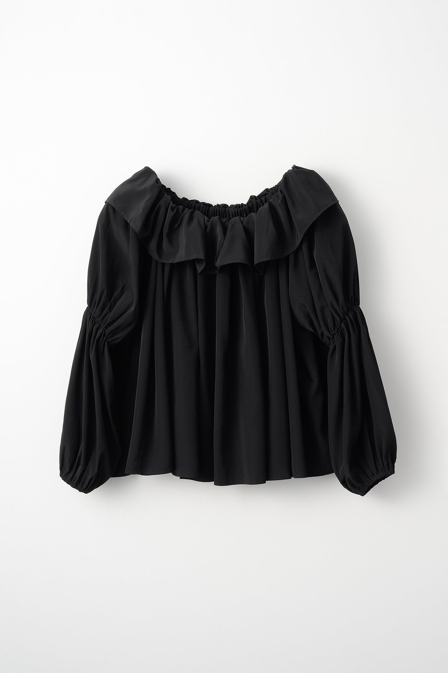 Cascade gather tops（Black）