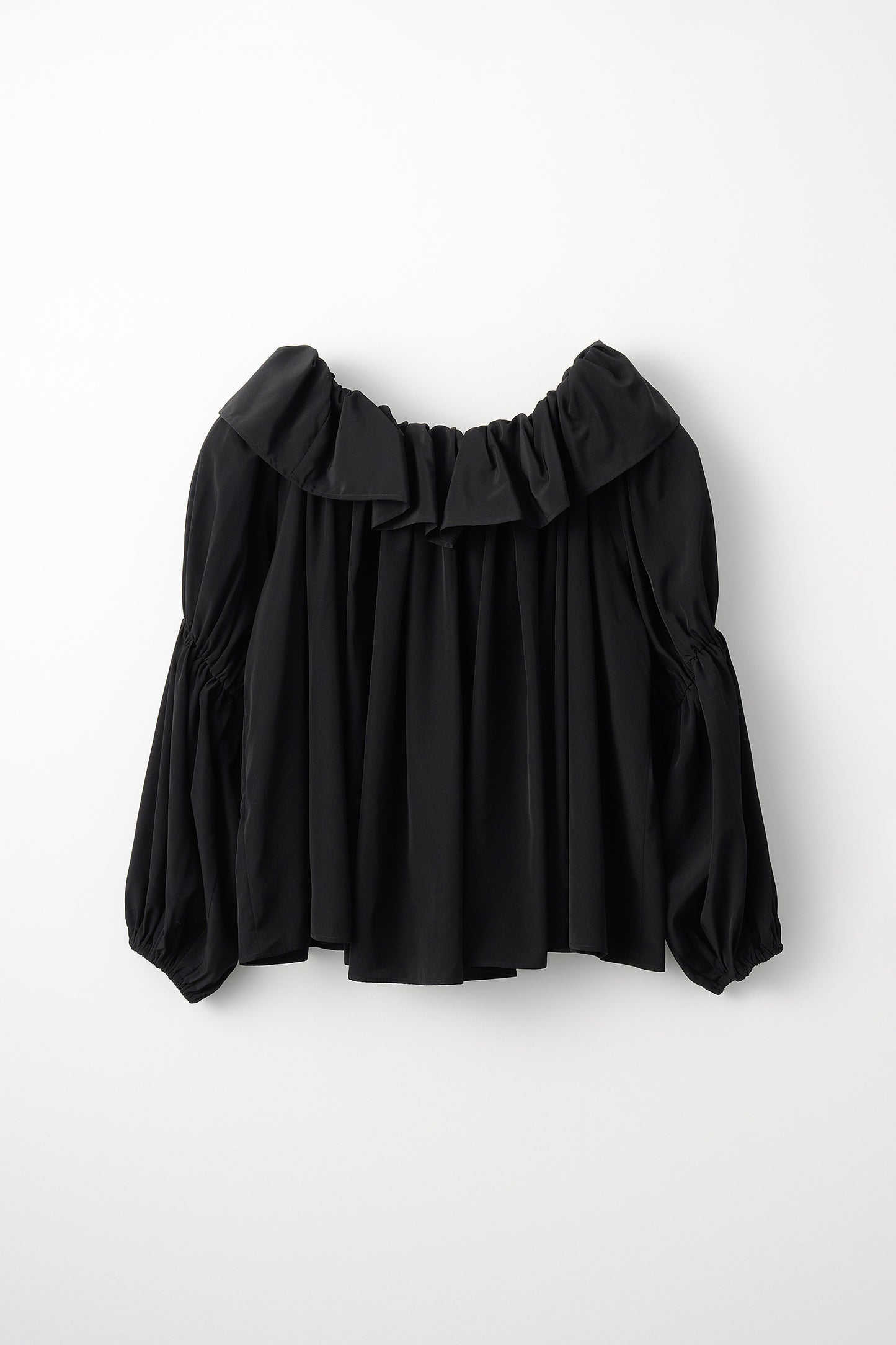 Cascade gather tops（Black）